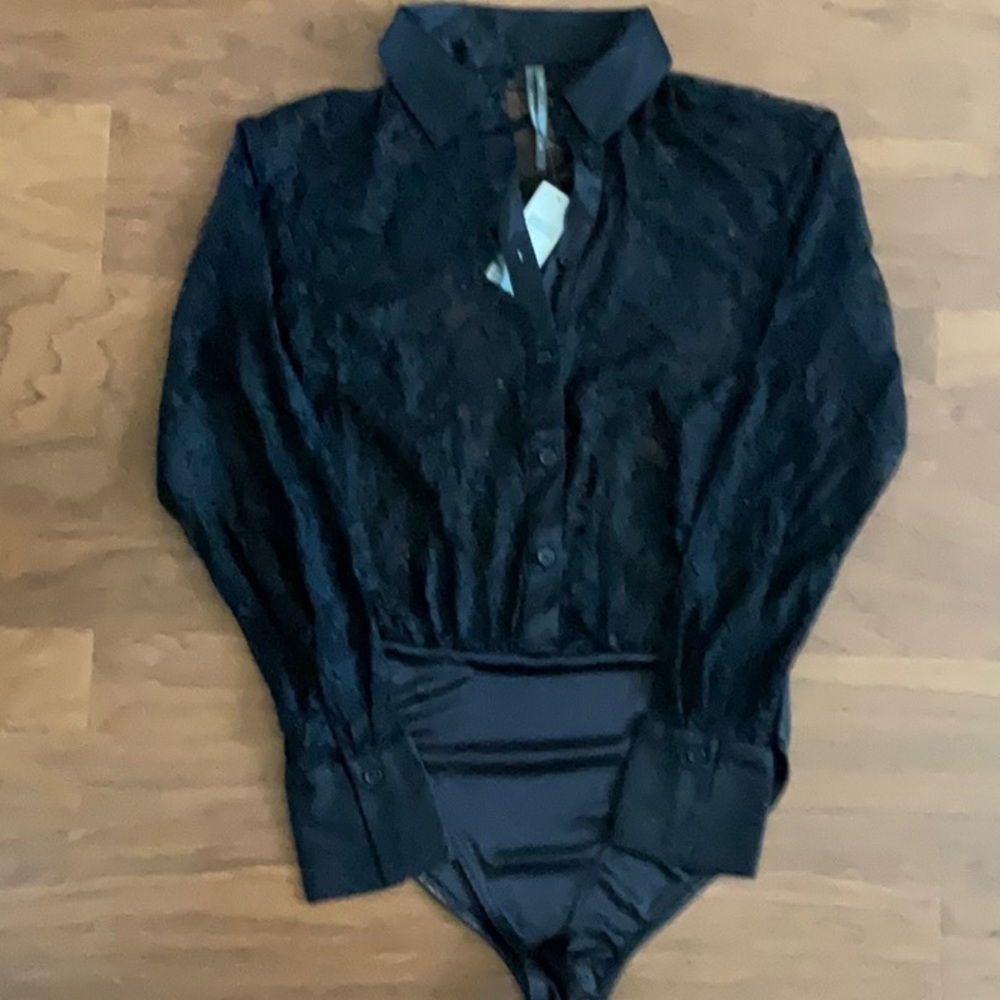 Anthropologie Lace Bodysuit - XXS  - NWT - Black - Picture 6 of 7